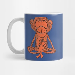 Cheeky Monkey, orange on purple Mug